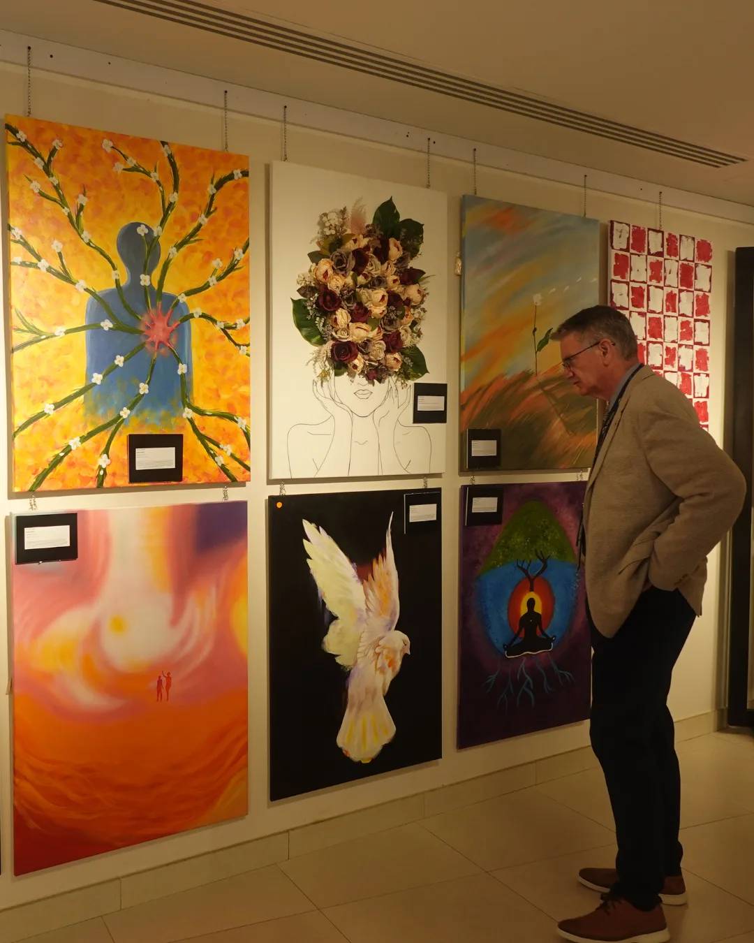 Visitors at the exhibition